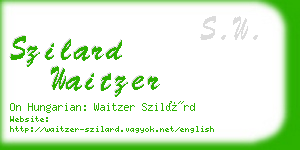 szilard waitzer business card